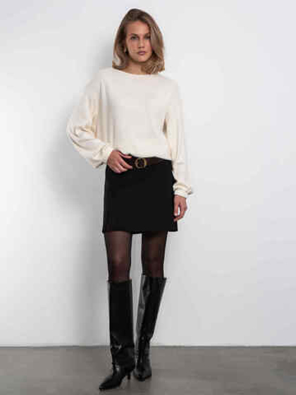 Джемпер с открытой спиной Luna (сливочный)