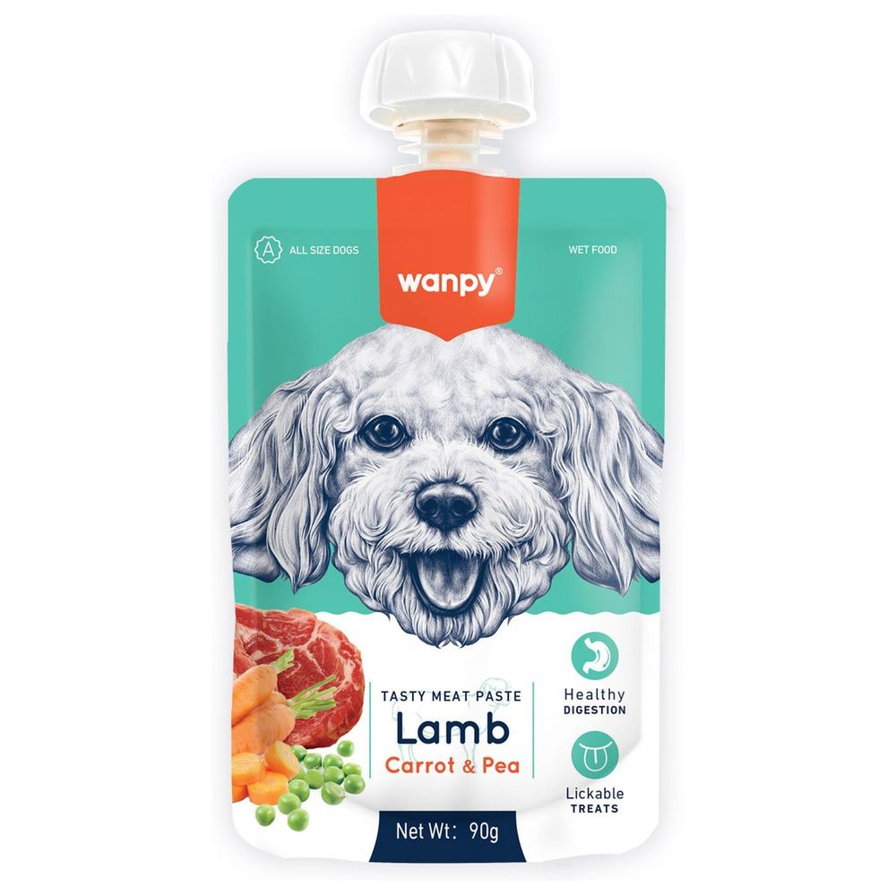 Wanpy Dog Лакомство для собак Мясное пюре из ягненка 90 г