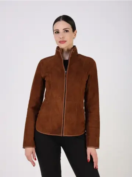 Кожаная куртка демисезонная замшевая двухсторонняя