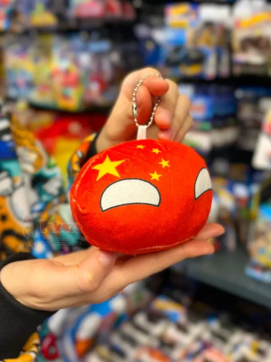 Мягкая игрушка подушка Кантриболз в виде флага Китая