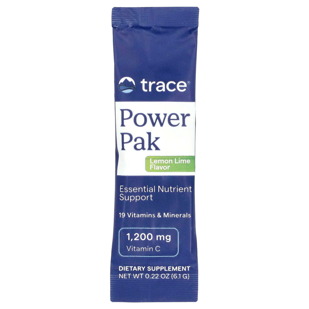 Trace, Power Pak, лимон и лайм, 30 пакетиков в виде стиков по 6,1 г (0,22 унции)