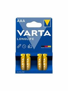 БАТАРЕЙКИ VARTA LONGLIFE MICRO 1.5V LR03 AAA 4ШТ