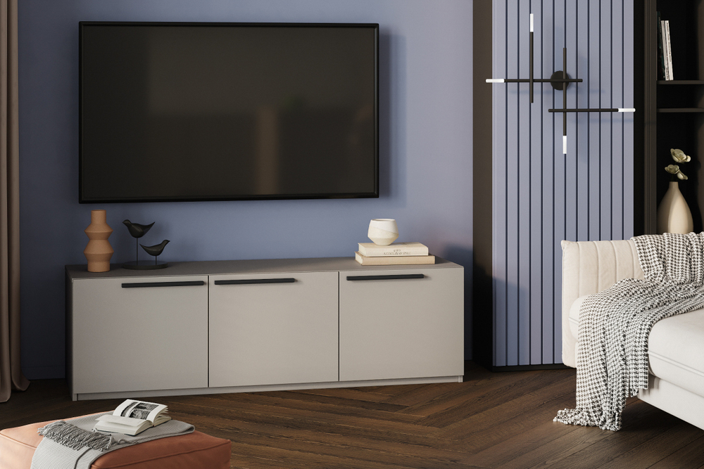 ТВ-тумба Лорена Пакс-4 Кашемир 5981 BS 165*44*45 см, Бежевый   Фиеста