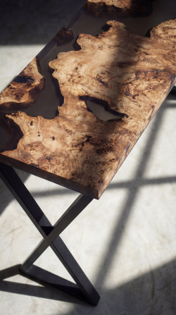 Барный стол из капового карагача