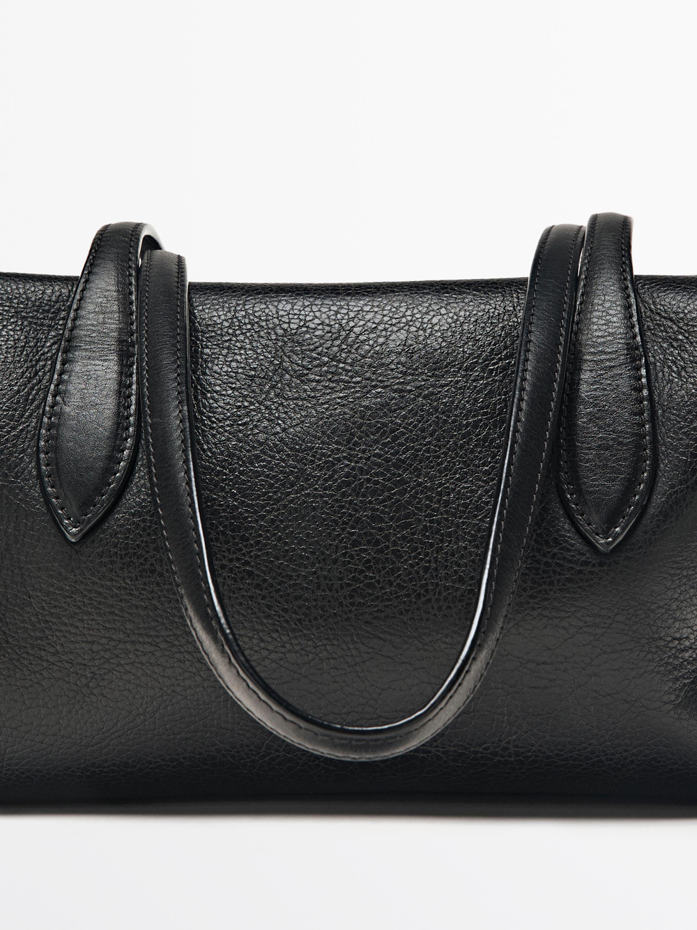 Massimo Dutti Сумка-мессенджер West из кожи наппа, черный