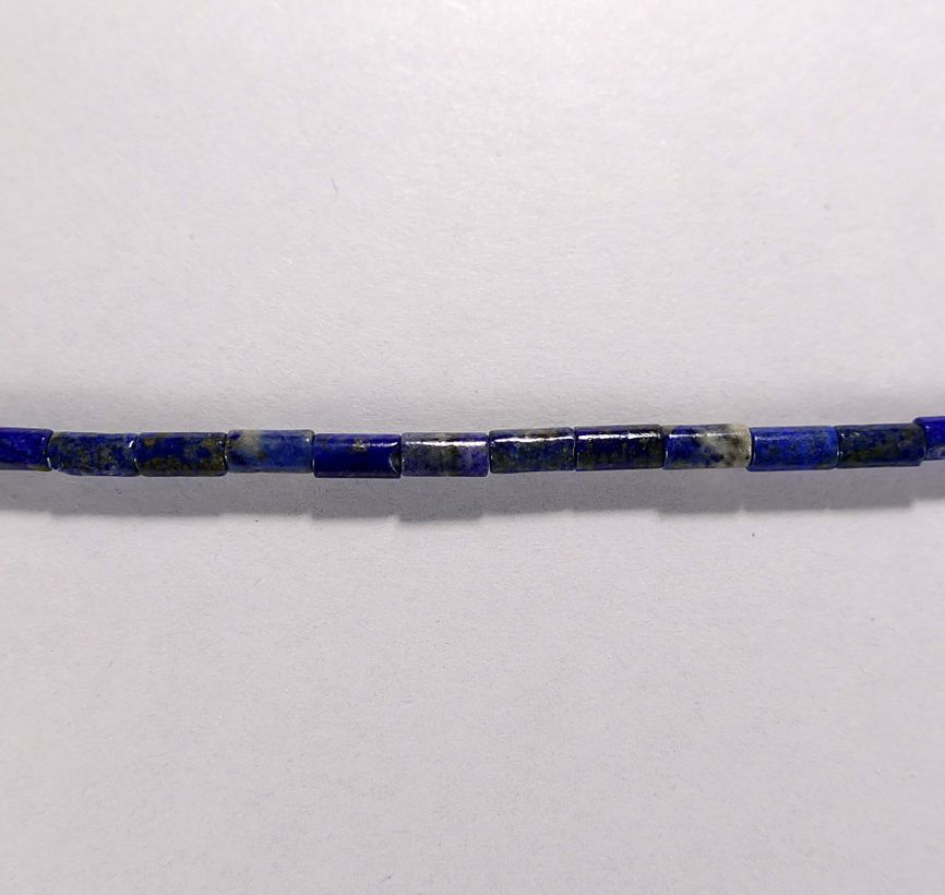 Бусина из лазурита, фигурная, 4x6 мм (цилиндр, гладкая)