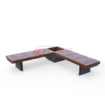 Лавка Rail Road 03 угловая с вазоном