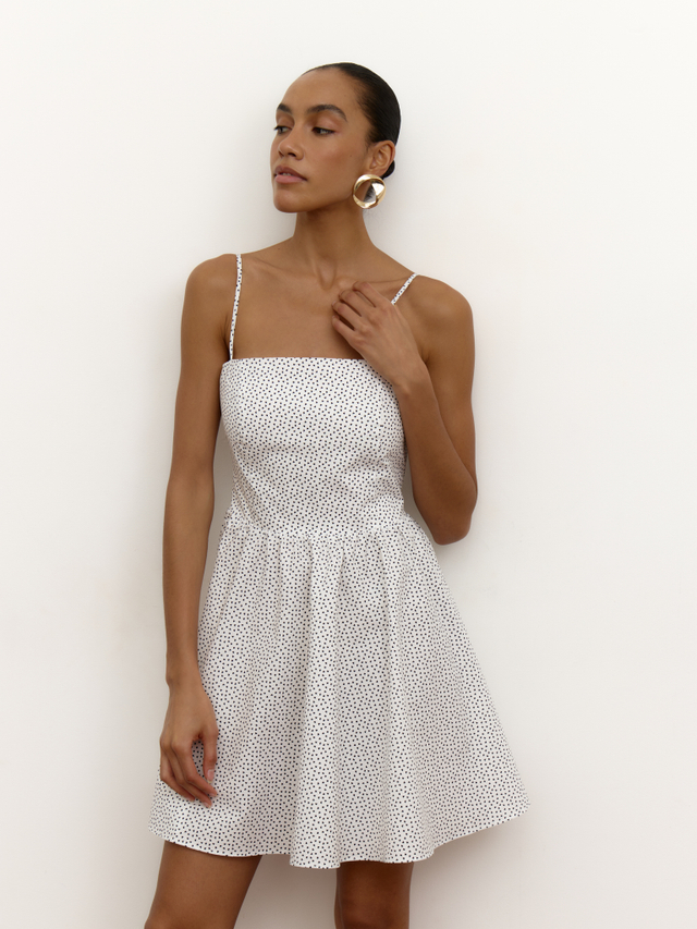 Платье мини из хлопка