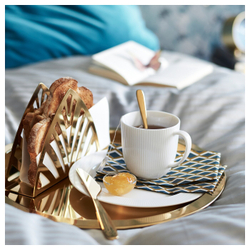 IKEA GLATTIS  (ИКЕА ГЛАТТИС)  -  Поднос, цвет латуни, 38 см