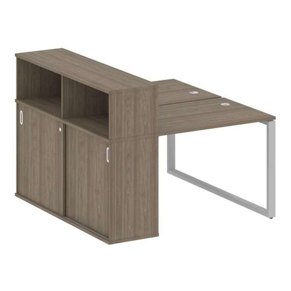 Метал Систем Рабочая станция с шкафом-купе на О-образном м/к БО.РС-СШК-2.1 Т