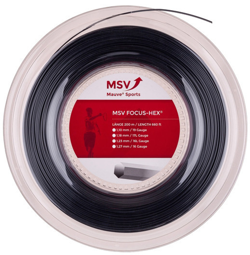 Теннисные струны MSV Focus Hex (200 m) - черный
