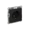 Розетка 1-м СП AtlasDesign 16А IP20 с заземл. механизм карбон SE ATN001043