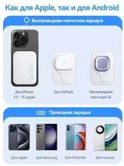 Магнитный Power Bank MagSafe Hoco J117