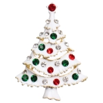 Брошь новогодняя «Best Podarok - Ёлочка белая», 3.5*4.5см