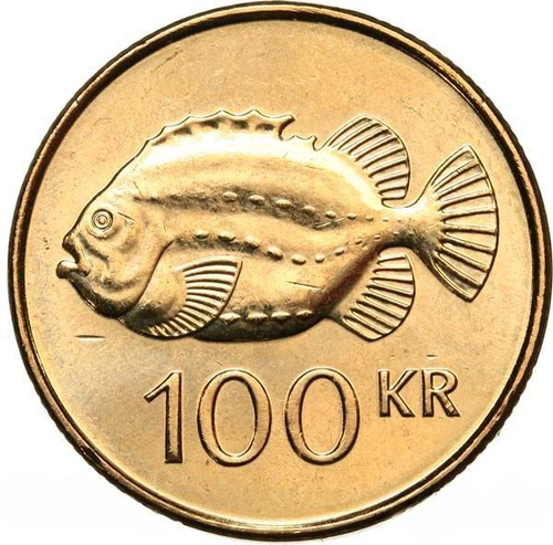 Iceland, 100 Kronur - Lumpfish, 2007, MS