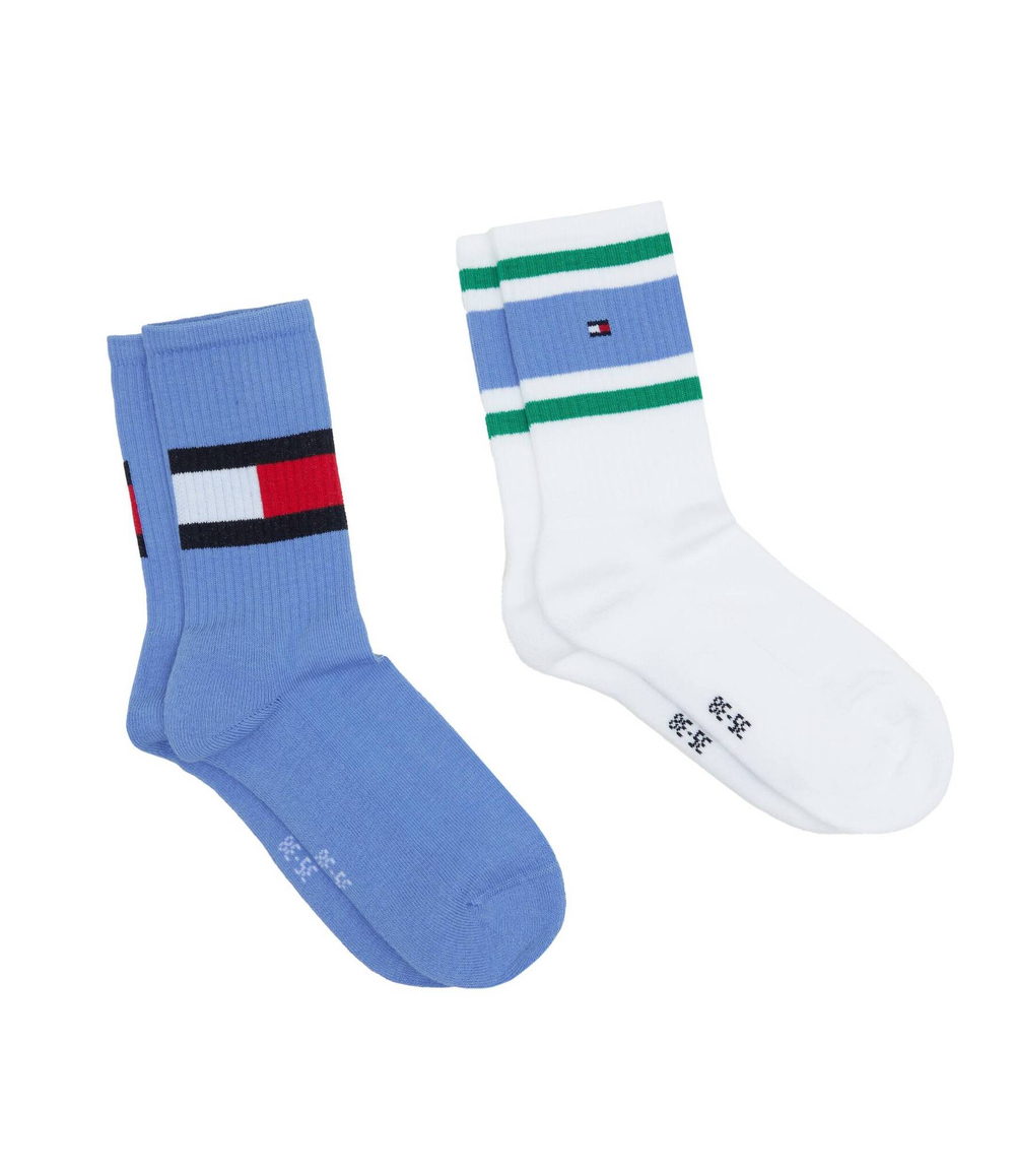 Носки 2 пары flag Tommy Hilfiger - голубой(394020001)