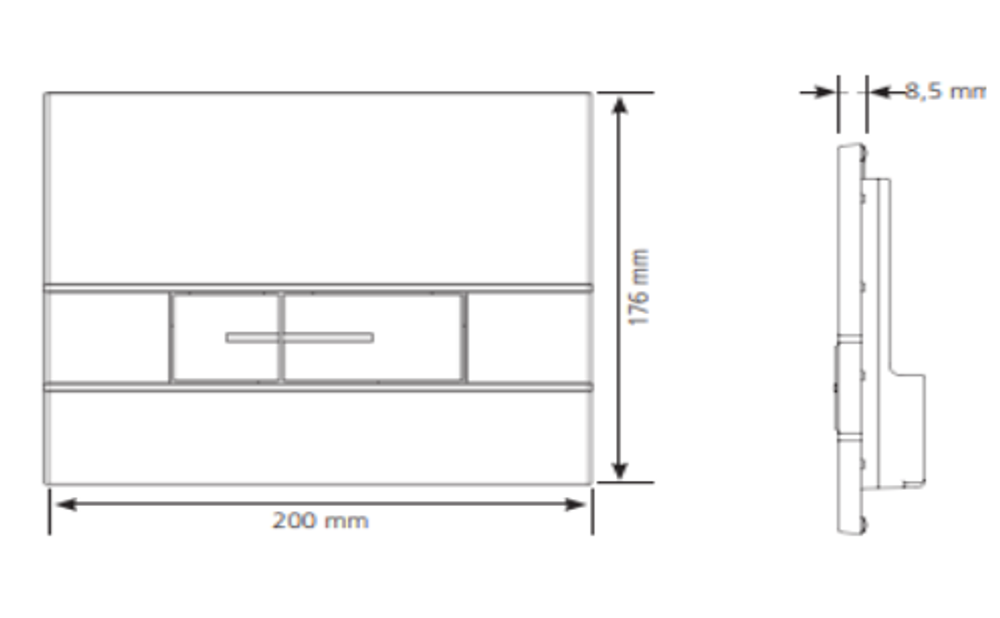 31171110 Клавиша смыва Segment для инсталляции Siamp