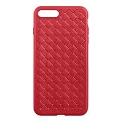 Силиконовый чехол Business Style плетеный для iPhone 7 Plus, 8 Plus (Красный)