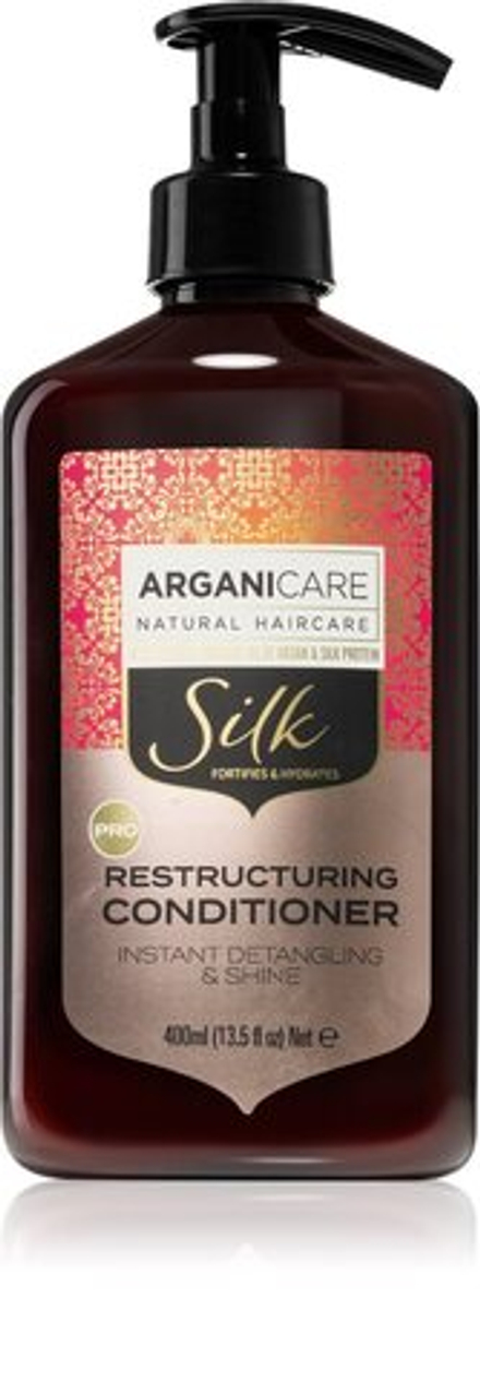 Arganicare Silk Protein - укрепляющий кондиционер /   400  ml  / GTIN 3701120001010