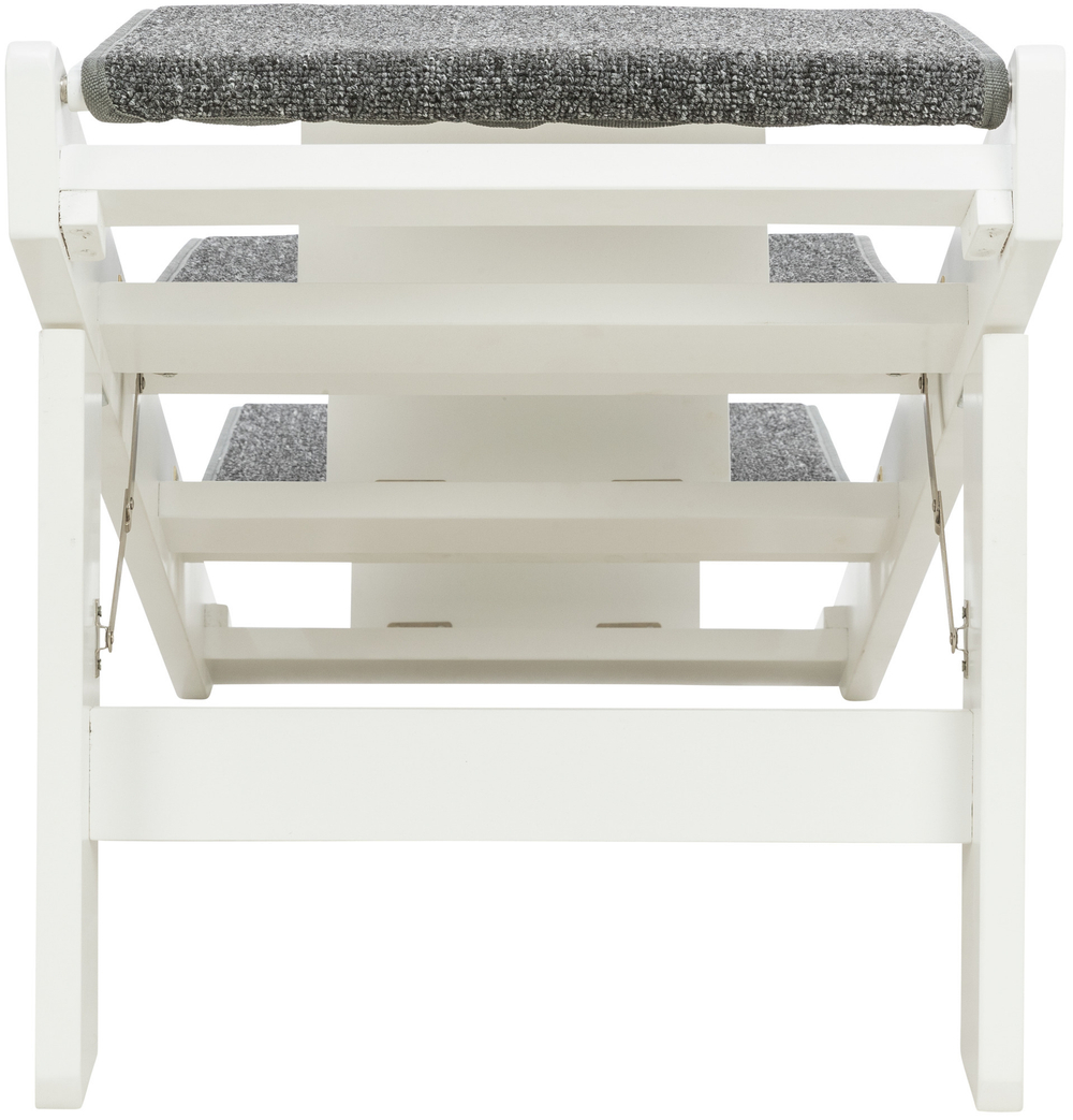 Лесенка со складными ступенями, 44х46х106см, МДФ/ковролин, белый, Trixie