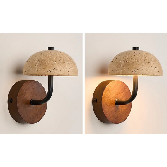 Серия настенных светильников из травертина Solvo