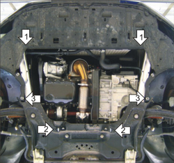 Усиленная защита Motodor картера двигателя, кпп. 2 мм, сталь. для Citroen C4 2008-2010,Peugeot 3008 2009-2016,Citroen C4 седан 2013-н.в.,Peugeot 308 2007-2011,Citroen C4 2010-2018,Citroen C4 Picasso 2007-2010,Peugeot 308 2011-2014 арт.71604