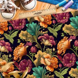 Ткань премиум флис флоральное заклинание