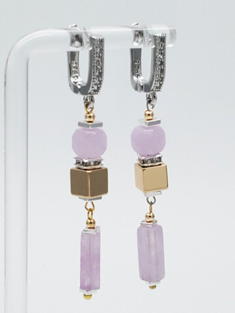 91001831 Серьги Роман с камнем