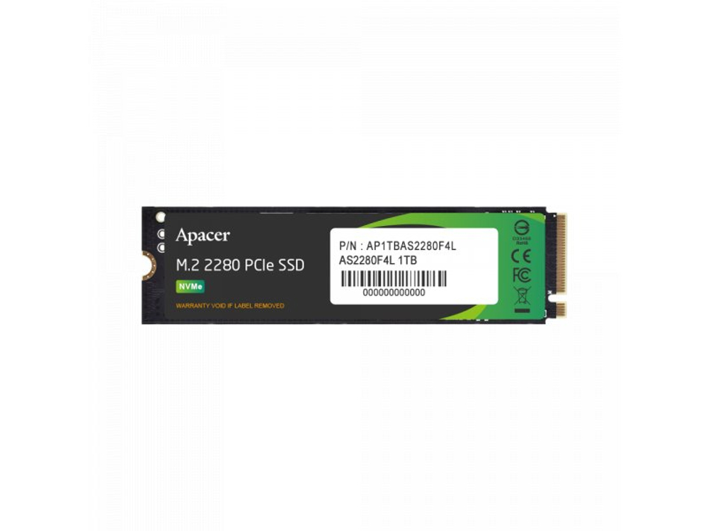 SSD накопитель Apacer AS2280F4L 1ТБ, M.2 2280, PCIe 5.0 x4, NVMe [AP1TBAS2280F4L-1]