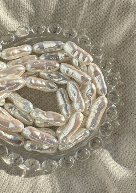 Жемчуг Продольной формы 8мм, майорка lux (1шт)