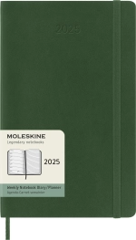 Еженедельник на 2025 год Moleskine Classic Soft (DSK1512WN3) 13х21см мягкая обложка зеленый