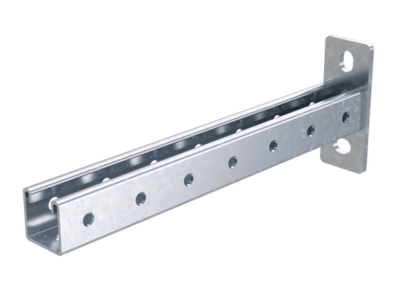 Консоль одиночная, 41х41 мм, осн.450, нержавеющая сталь AISI 304