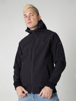 Ветровка худи софтшелл черная Город Горький