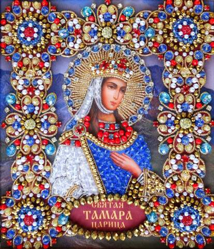 Ии-65 Набор для вышивания хрустальными камнями Святая Тамара