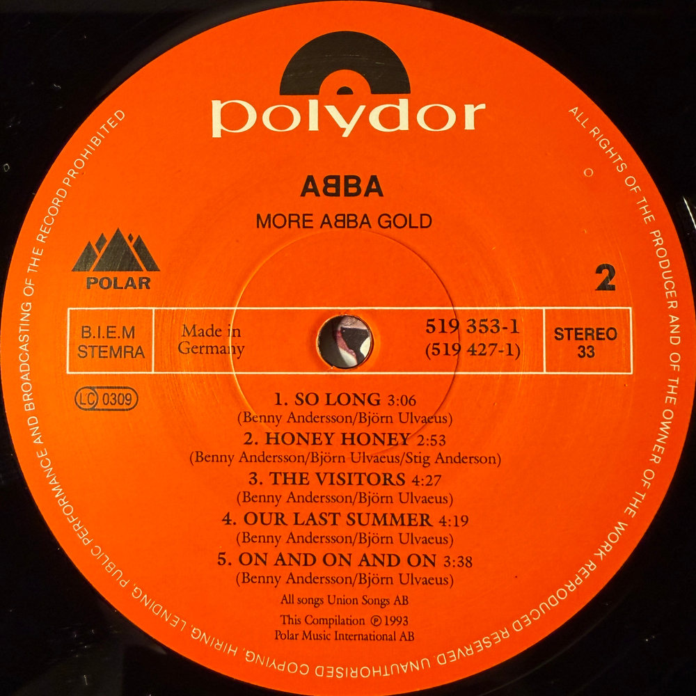 ABBA ‎– More ABBA Gold 2LP (Европа 1993г.)