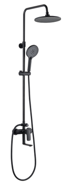 Душевая стойка с тропическим душем Culto NOKS черная SS01NSB
