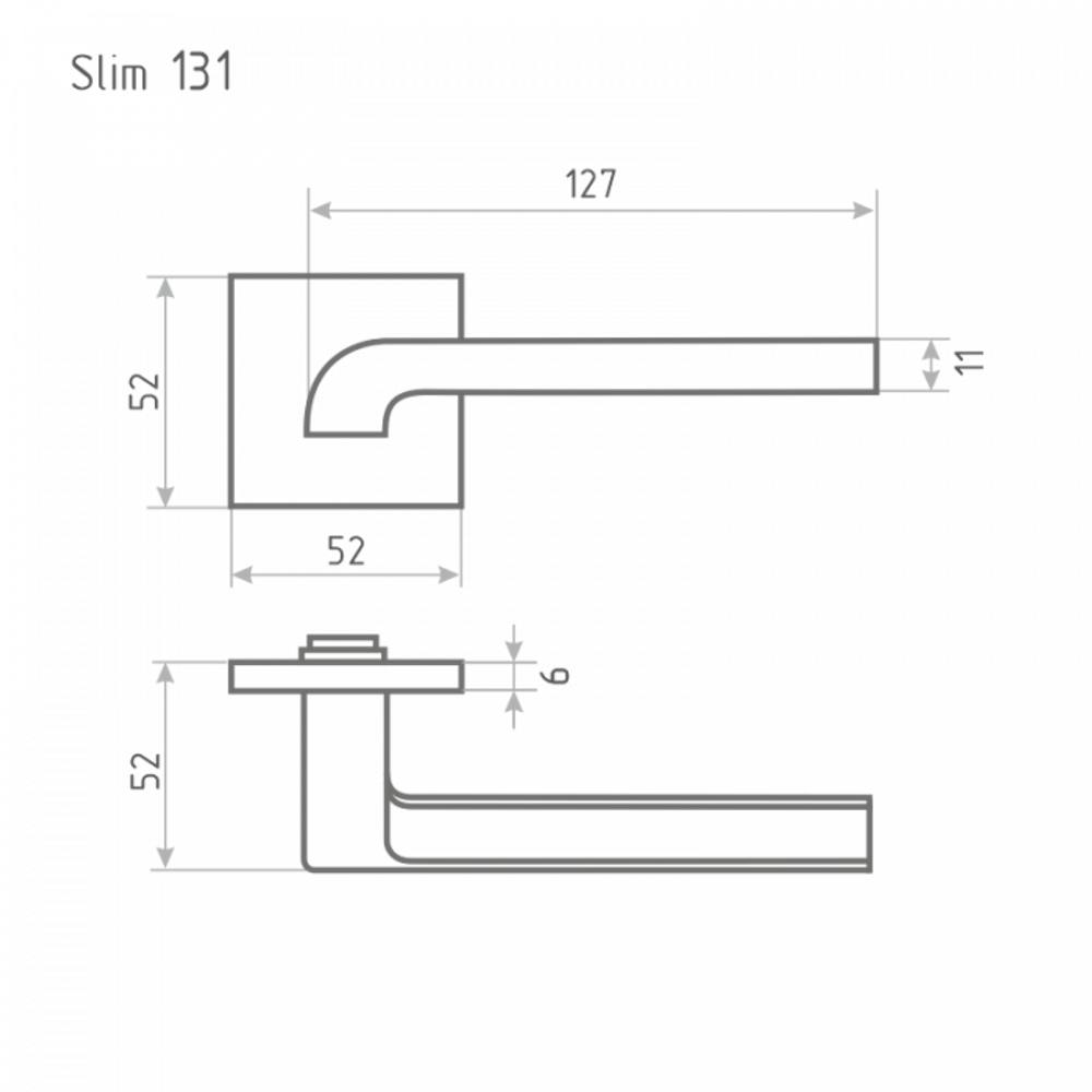 Ручка дверная Slim 131K черный