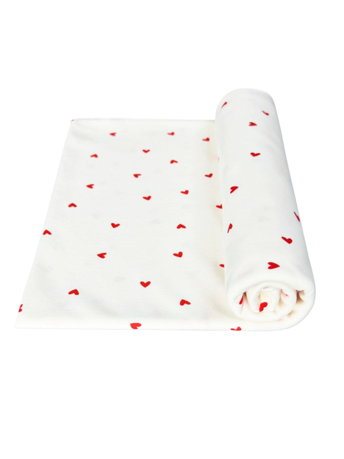 Пеленка Сердечки red(с дефектом)