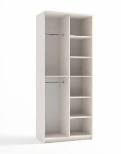 Шкаф 2-х створчатый Дуэт Люкс без зеркала Венге/дуб