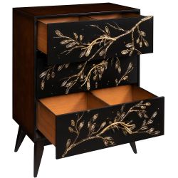 Ручка мебельная скоба Oliva Branch (Олива Бранч) левая Амбер