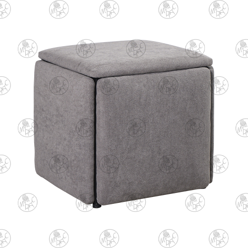 Пуфик 5в1 (Краска черный муар, ткань, сид.велютто 32 , простр.№ 2, простр.2 ) Мир стульев