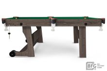 Бильярд BFG Compact Light 5 (Анкор) (Пул, анкор темный (ЛДСП), ЛДСП_16, Сукно Euro Pro 50 ш1.98м Yellow green, Х/б сетка)