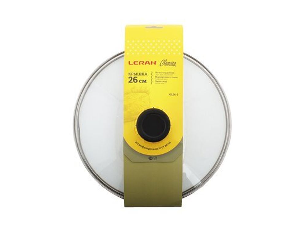 Крышка стеклянная Leran 24 см GL24-T