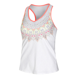 Женская теннисная майка Lucky in Love Geo Grande With Bra Tank Top Women - White, Multicoloured