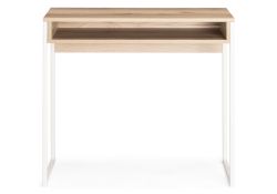 Письменный стол Лео Лофт 85х39х75 дуб делано светлый / матовый белый