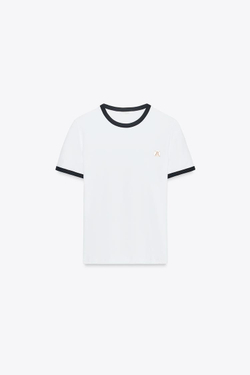 ZARA ФУТБОЛКА С БРОШЬЮ, БЕЛЫЙ