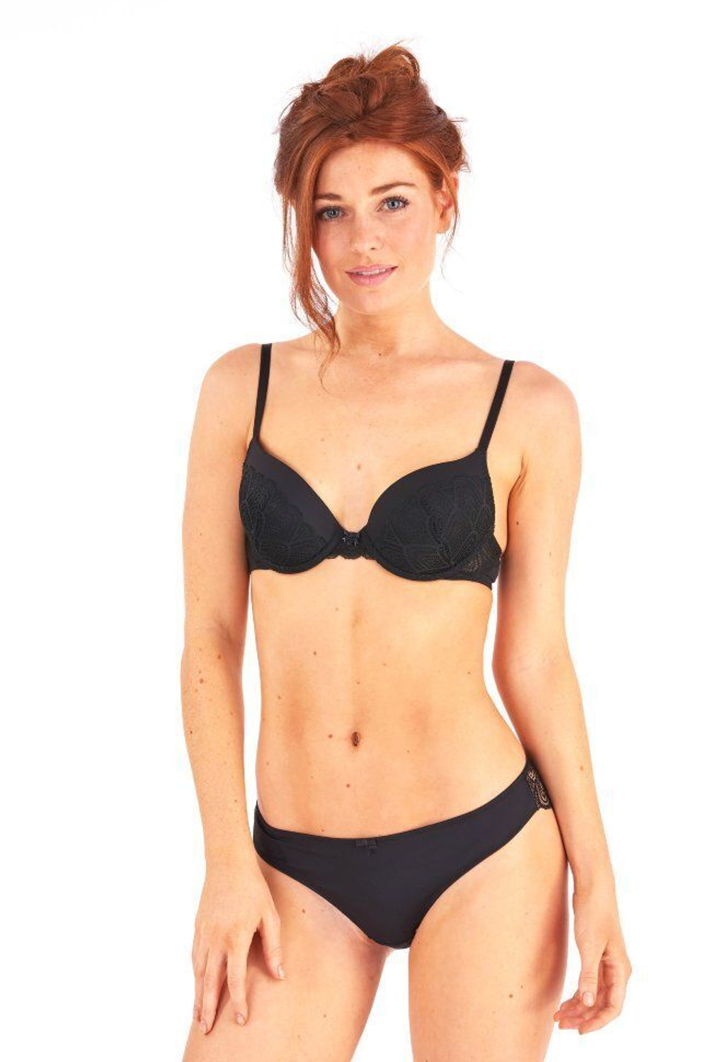 Шелковистые трусы-бразилиана Grace (Размер: M) (Цвет: пудровый)