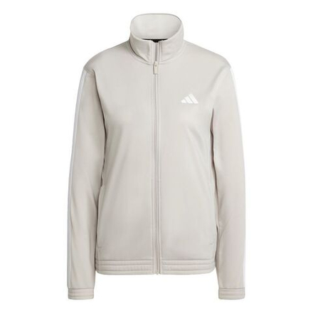 Женская теннисная куртка Adidas Tricot 3-Stripes Track - beige/white