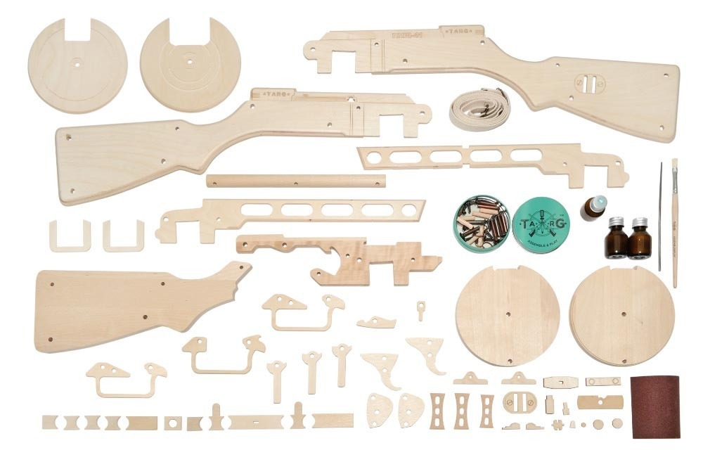 Пистолет-пулемет ППШ-41 от TARG - деревянный конструктор, сборная модель, 3d пазл, автомат Томпсона