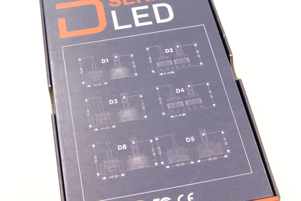 Светодиодные лампы D4S/D4R LED 35W 6000K 3500LM (комплект, 2шт)